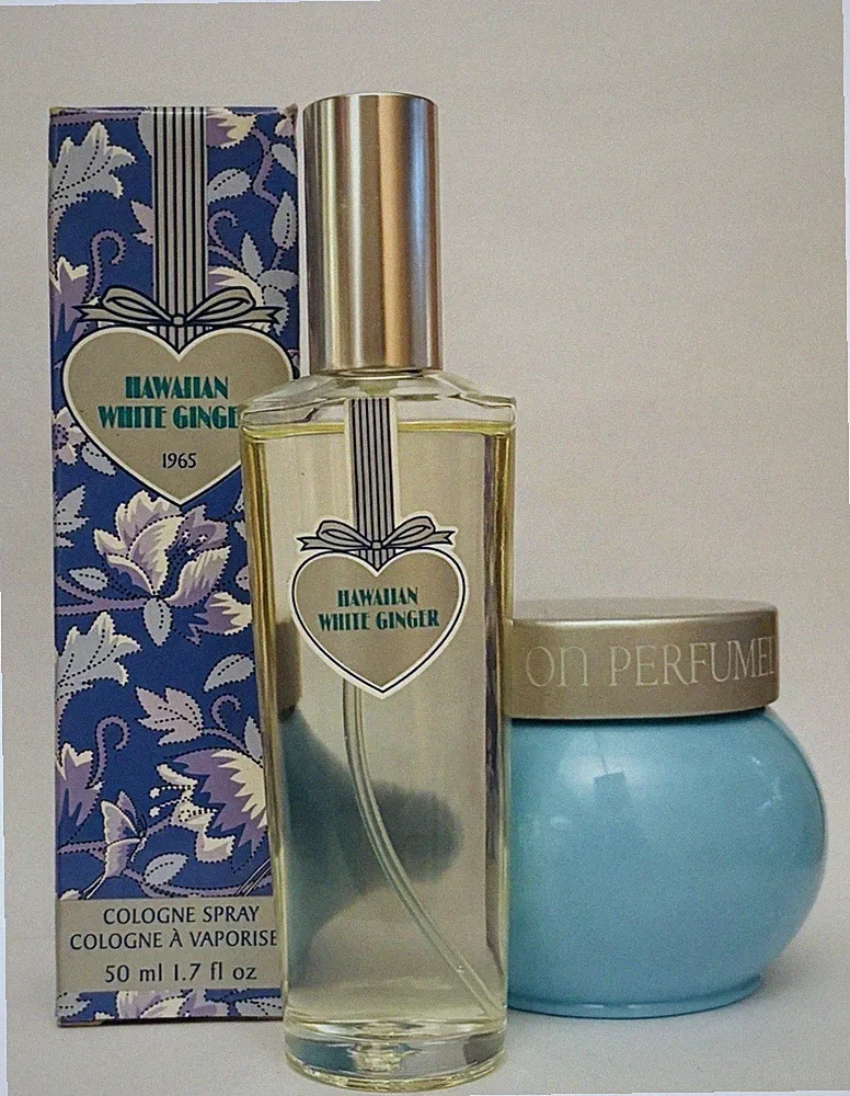Avon Hawaiian White Ginger cologne spray with perfumed skin softener
