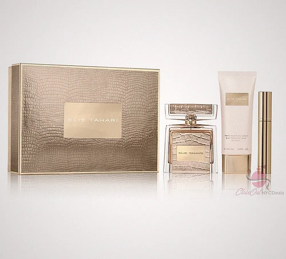 Elie Tahari Perfume Set -3.4 oz EDP Spray +3.4 oz Body Lotion +0.33 EDP Spray