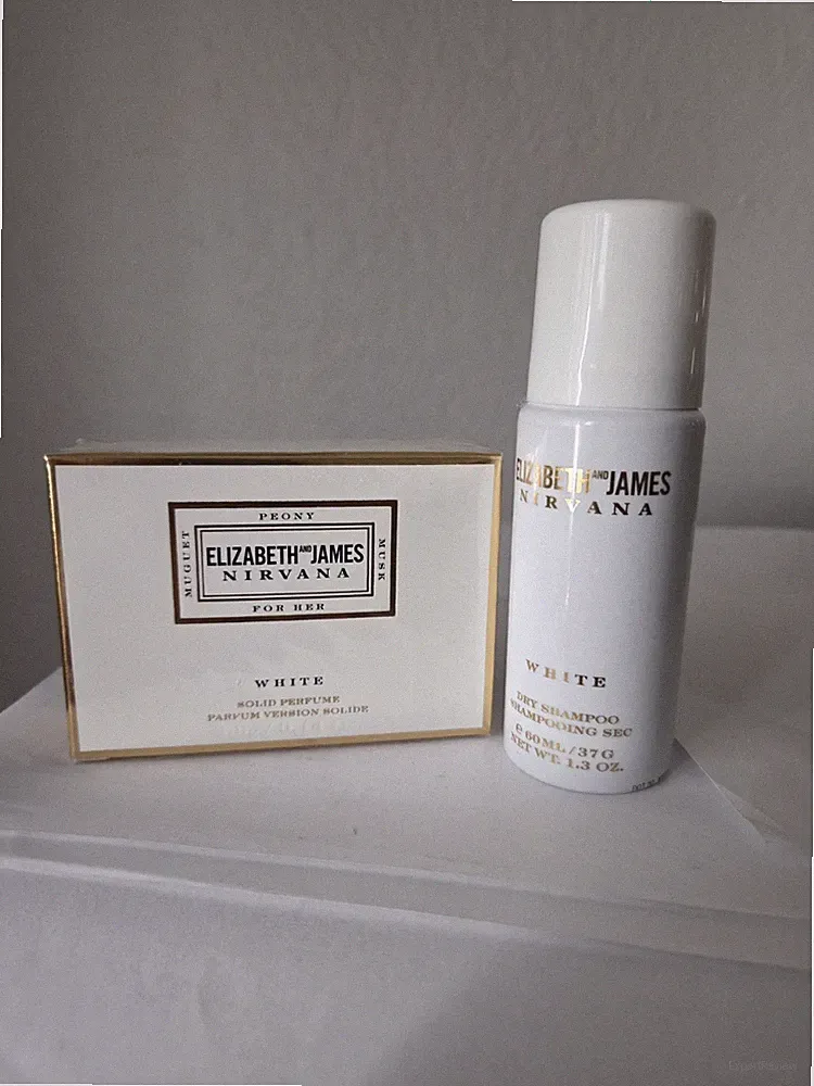 Elizabeth And James Nirvana White Solid Perfume .14oz/3.9 & DRY SHAMPOO 1.3oz