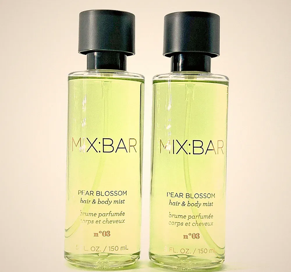 MIX:BAR Pear Blossom Hair & Body Mist 5oz 2-Pack Juicy Pear Peony Apple Musk