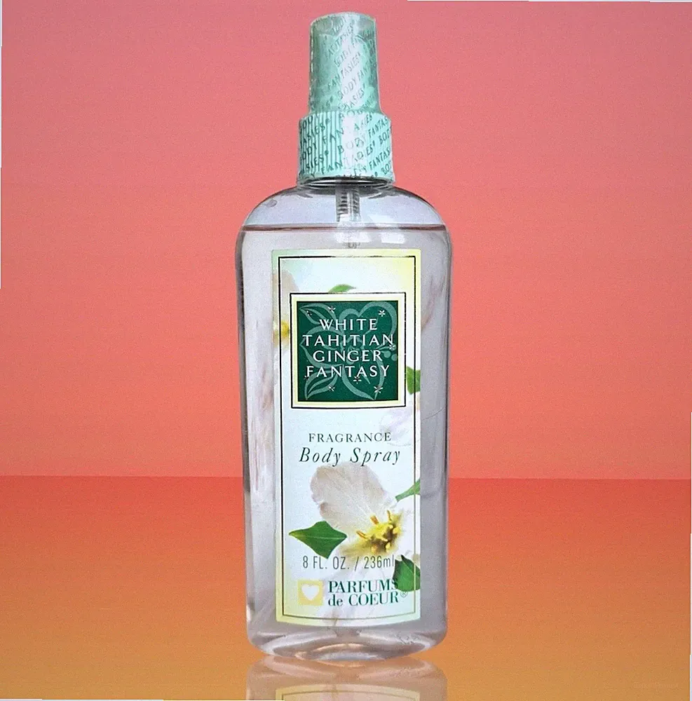 Parfums de Coeur White Tahitian Ginger Fantasy Fantasies Fragrance Body Spray 8o