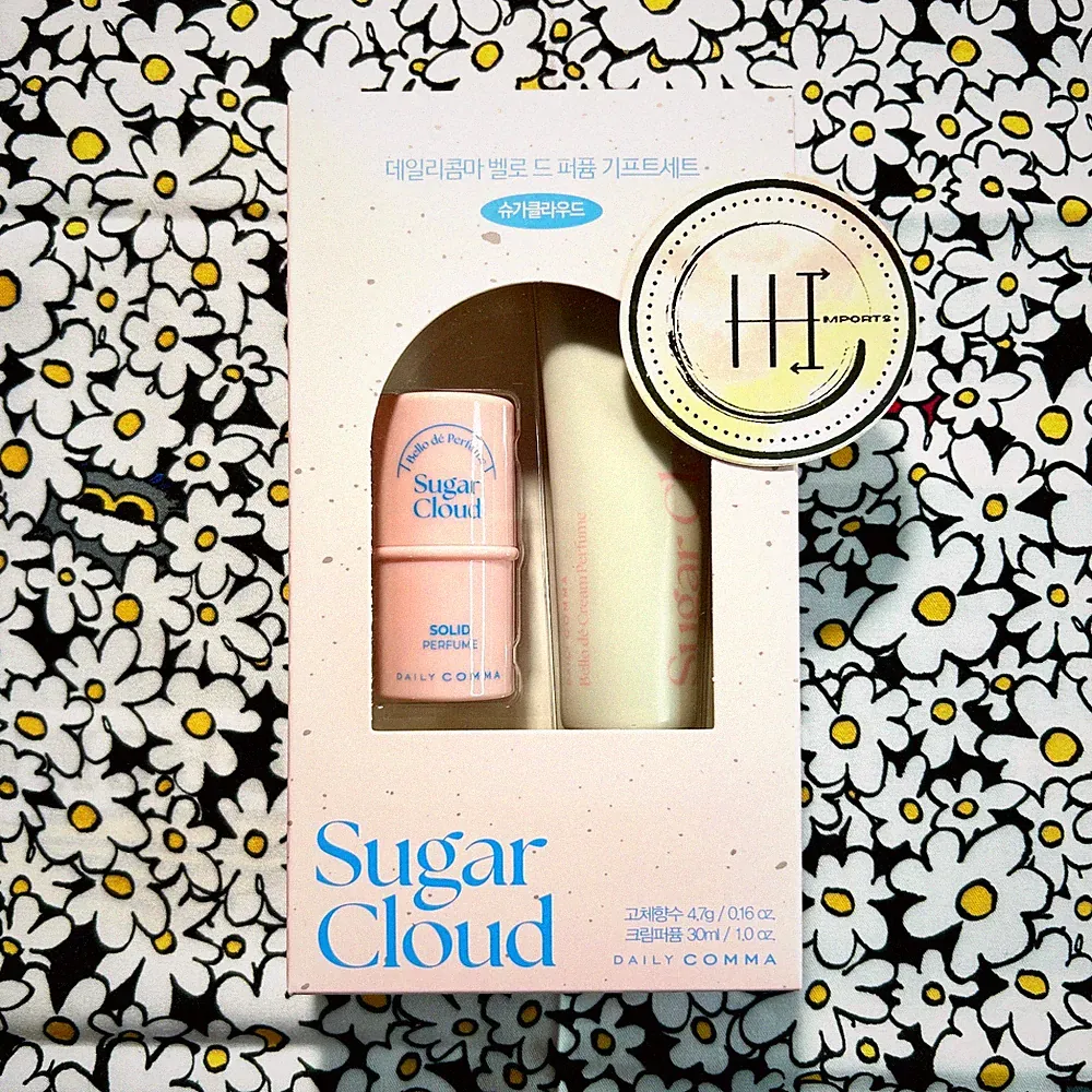 Sugar Cloud Solid Perfume & Hand Cream Set Made in Korea K-Beauty Daily Comma